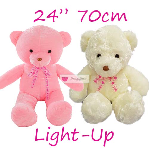 Stuffed Teddy Bear Cebu 24” Light-up. Stuffed Teddy Bear Cebu Similar products that are also available; 8”, 12” and 18”. Stuffed teddy bear Cebu choose white or pink.