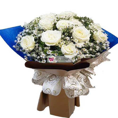 Birthday White Roses