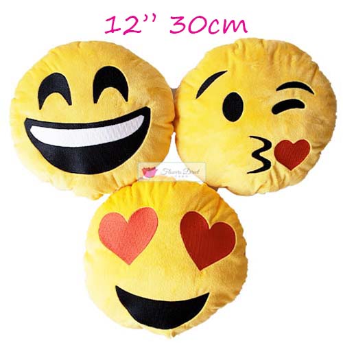 Emoji Face With Serious Face Plush Stuffed Pillow