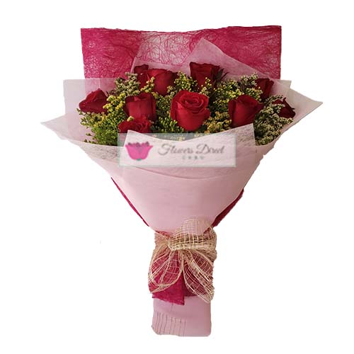 valentines day roses Cebu includes 12 Red Roses in a nice wrap